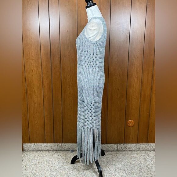 SIMKHAI Open-Stitch Fringe Maxi Dress size S - Picture 11 of 15